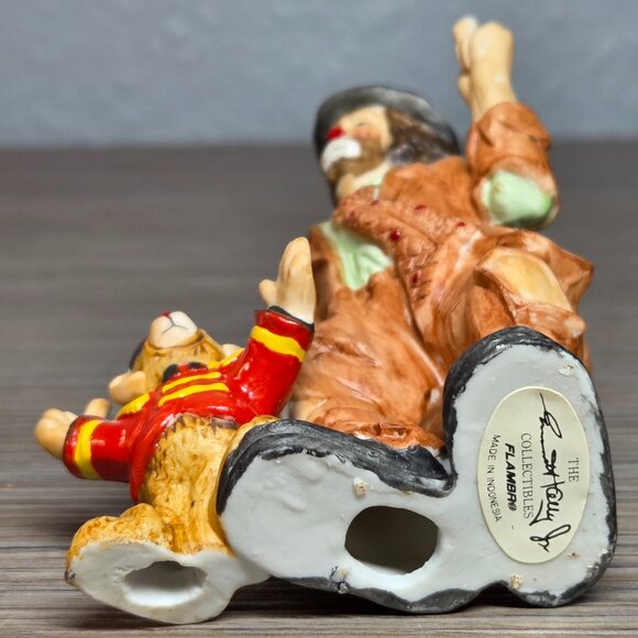 Vintage Hand-painted Emmett Kelly, Jr. w/ Monkey Figurine– Flambro Collectible - Picture 5 of 5